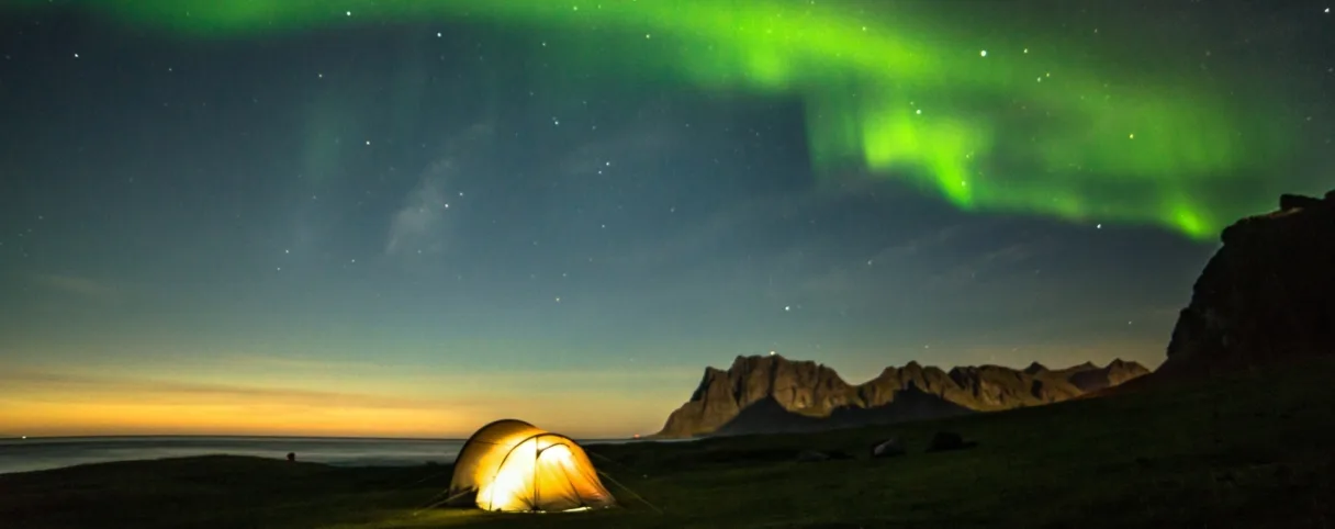Camping under the northern lights Foap Visit Norway com