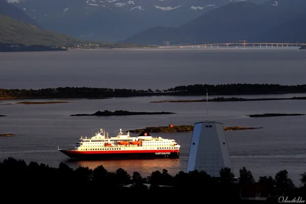 Hurtigruten in sunset Molde Foap Visit Norway com